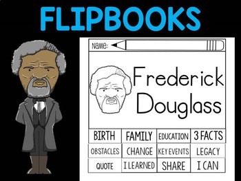 Preview of FLIPBOOKS Bundle : Frederick Douglass  - Black History