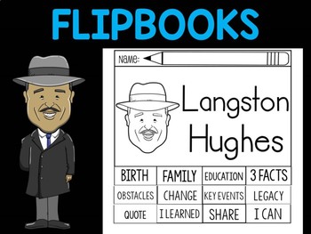 Preview of FLIPBOOKS Bundle : Langston Hughes - Black History