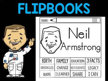 Preview of FLIPBOOKS Bundle : Neil Armstrong