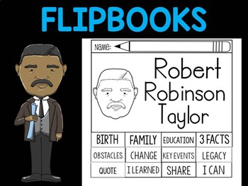 Preview of FLIPBOOKS Bundle : Robert Robinson Taylor - Black History