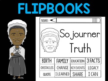 Preview of FLIPBOOKS Bundle : Sojourner Truth - Black History