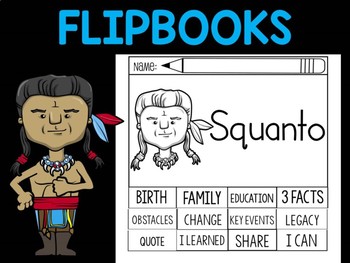 Preview of FLIPBOOKS Bundle : Squanto