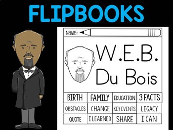 Preview of FLIPBOOKS Bundle : W.E.B. Du Bois - Black History