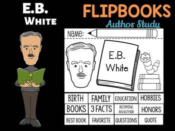 Preview of FLIPBOOKS Set : E.B. White - Author Study and Research