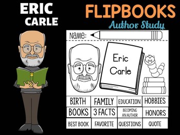 Preview of FLIPBOOKS Set : Eric Carle - Author Study and Research