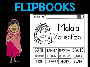 Preview of FLIPBOOKS Bundle : Flip book - Malala Yousafzai