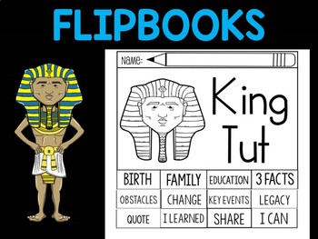 Preview of FLIPBOOKS Bundle : Flipbook -  King Tut,  Egypt Pharaoh