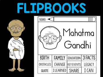 Preview of FLIPBOOKS Bundle : Flipbook -  Mahatma Gandhi
