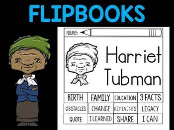 Preview of FLIPBOOKS Bundle : Harriet Tubman Flip book