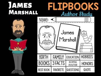 Preview of FLIPBOOKS Set : James Marshall - Author Study and Research