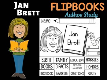 Preview of FLIPBOOKS Set : Jan Brett - Author Study and Research