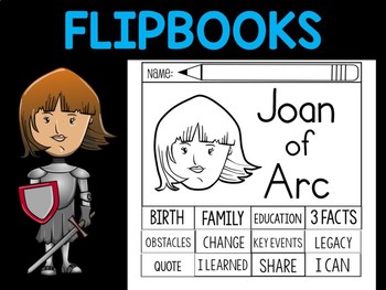 Preview of FLIPBOOKS Bundle : Joan of Arc - flip book