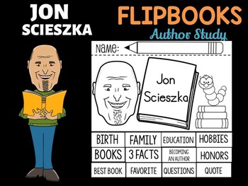 Preview of FLIPBOOKS Set : Jon Scieszka - Author Study and Research