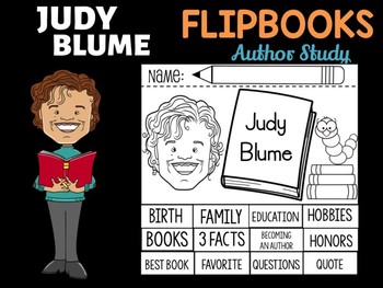 Preview of FLIPBOOKS Set : Judy Blume - Author Study and Research