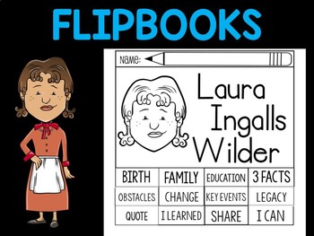 Preview of FLIPBOOKS Bundle : Laura Ingalls Wilder - flip book