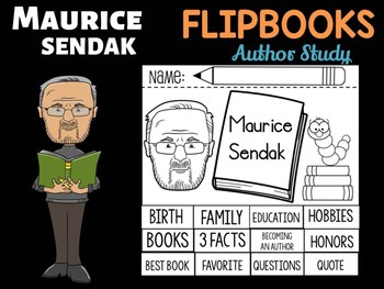Preview of FLIPBOOKS Set : Maurice Sendak - Author Study and Research