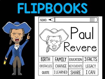 Preview of FLIPBOOKS Bundle : Paul Revere Flipbook