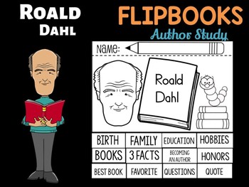 Preview of FLIPBOOKS Set : Roald Dahl - Author Study and Research