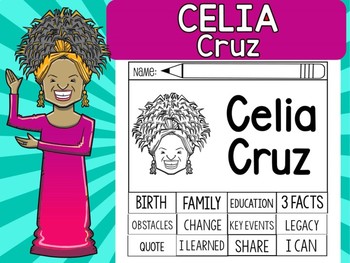 Preview of FLIPBOOKS SET : Celia Cruz - Latino & Hispanic Heritage