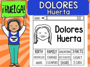 Preview of FLIPBOOKS SET : Dolores Huerta - Latino & Hispanic Heritage