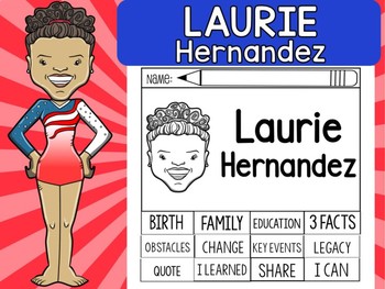 Preview of FLIPBOOKS SET : Laurie Hernandez - Latino & Hispanic Heritage