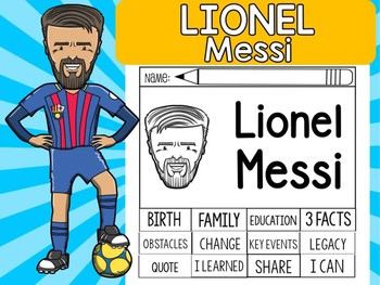 Preview of FLIPBOOKS SET : Lionel Messi  - Latino & Hispanic Heritage
