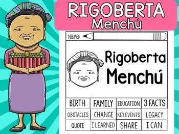 Preview of FLIPBOOKS SET : Rigoberta Menchú  - Latino & Hispanic Heritage