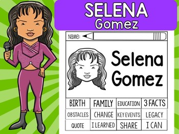 Preview of FLIPBOOKS SET : Selena Gomez - Latino & Hispanic Heritage