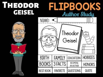 Preview of FLIPBOOKS Set : Theodor Geisel, Dr. Seuss - Author Study and Research