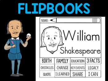 Preview of FLIPBOOKS Bundle : William Shakespeare - Flip book