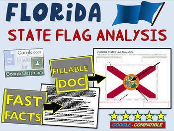 Preview of FLORIDA State Flag Analysis: fillable boxes, analysis, and fast facts