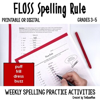 Preview of FLOSS Spelling Rule - Spelling Practice Activities and Word Work