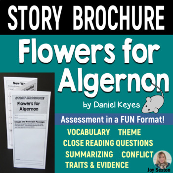 Preview of FLOWERS FOR ALGERNON - Foldable Story Brochure  (Standards-Aligned)