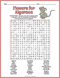FLOWERS FOR ALGERNON Novel Study Word Search Puzzle Worksheet Activity