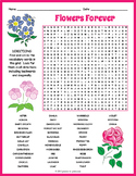 FLOWERS Word Search Puzzle Worksheet Activity