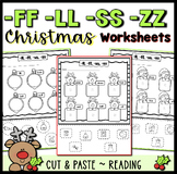 FLSZ Floss Rule Christmas Worksheets Reading Cut & Paste