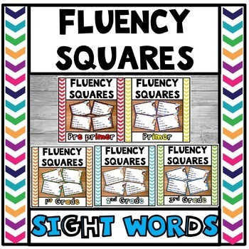 Preview of READING FLUENCY Squares Sight Word Bundle