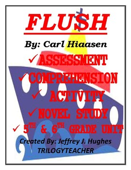 Preview of FLUSH Comprehension/Assessment/Novel Study 196 Page CCSS Reading Unit
