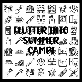 FLUTTER INTO SUMMER CAMP! 2 Camping Print and Paste Bulletin Boards