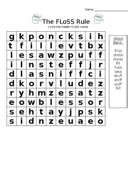 Preview of FLoSS Rule Word Search