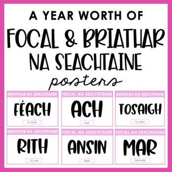Preview of FOCAL AGUS BRIATHAR NA SEACHTAINE POSTERS