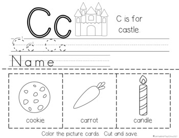 FOCUS Letter Cc Worksheets and Activities for PRESCHOOL CURRICULUM