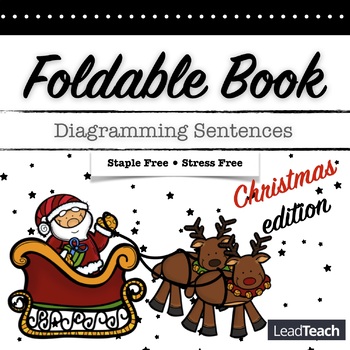 Preview of FOLDABLE BOOKLET: Diagramming Sentences *CHRISTMAS EDITION*