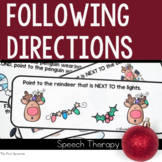 FOLLOWING DIRECTIONS | CHRISTMAS SPEECH AND LANGUAGE | SPE