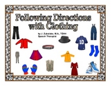 FOLLOWING DIRECTIONS with CLOTHING ITEMS for Speech Therapy