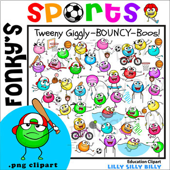 Preview of FONKY'S Sports - Tweeny Giggly-BOUNCY-Boo's! . {Lilly Silly Billy}