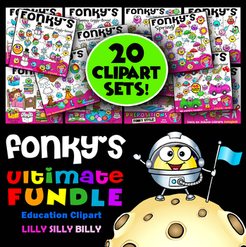 Preview of FONKY'S Ultimate Value Fundle! - Tweeny Giggly-Boos - Clipart characters.