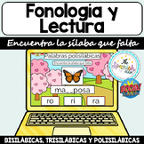 FONOLOGÍA Y LECTURA / BOOMCARDS / SPANISH reading and phon