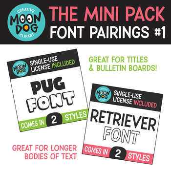 Preview of FONT BUNDLE - The Mini Pack : Font Pairings #1