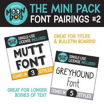 Preview of FONT BUNDLE - The Mini Pack : Font Pairings #2